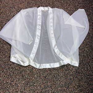 VINTAGE Victoria’s Secret heart label sheer bridal kimono satin trimmed…